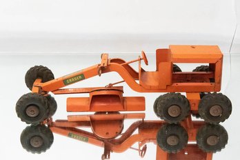 1958 Orange Structo Pressed Steel Road Grader