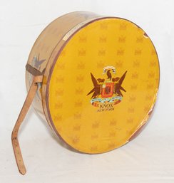 Vintage Knox New York Leather Strap Hat Box
