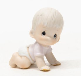 1983 Precious Moments Jonathan & David Porcelain Crawling Baby Figurine