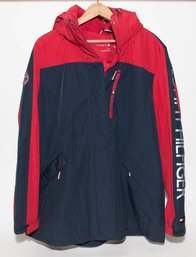 Tommy Hilfiger Red And Blue 3-in1 All Weather System Jacket Size Large