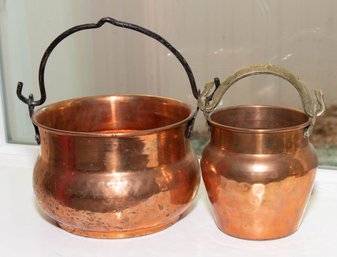 4'-6' Handled Copper Bowls