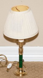 16' Small Green Marble Finish Table Lamp