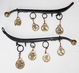 English Cast Iron And Brass Horse Collar Harnesses And Medallions