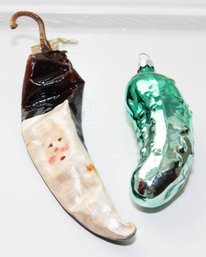 Christmas Chili Pepper Santa And Pickle Ornaments