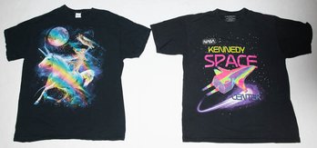 NASA Kennedy Space Center And Unicorn Fantasy Graphic T-shirts Size Large