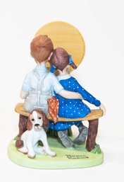 1980 The Danbury Mint Norman Rockwell ' Young Love' Porcelain Figure