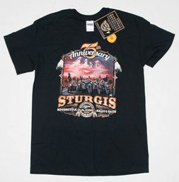 2015 Sturgis 75th Ann. Motorcycle Rally & Races Graphic T-shirt Size Medium NWT
