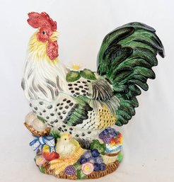 Fitz And Flyod Cermaic Rooster Cookie Jar