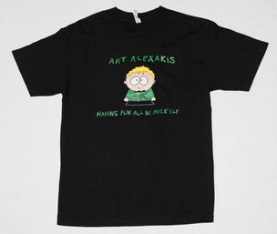 South Park Butters Signed Art Alexakis  Having Fun All By Mice Elf Graphic T-shirt Size Medium
