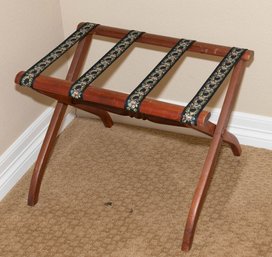 Vintage Wooden Folding Suitcase Rack