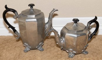 James Dixon & Son Britannia Metal Coffee And Teapot