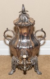 Floral Pattern Sheffield Style Silver Plated Samovar