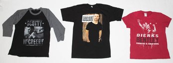 Country Stars 2017 Sam Hunt, 2012 Dierks Bentley And Scotty McCreery Concert T-shirts