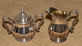 Gorham Y9 03 Silver Plate Creamer And Sugar