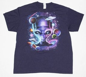 Space Alien Graphic T-shirt Size XL