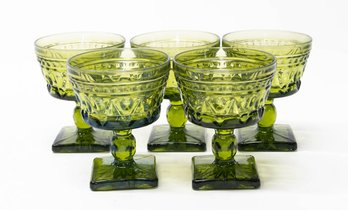 Colony Whitehall Green Water Goblets (2)