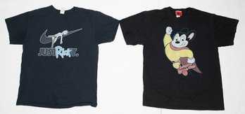 2012 Television City Mighty Mouse And Just Rick It. Graphic T-shirts Size Large