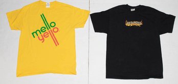 Red Hots And Mello Yellow Graphic T-shirts Size Large