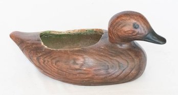 Vintage Ceramic Mallard Duck Planter