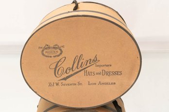 1950s Collins Importers Hats And Dresses Hat Box Los Angeles