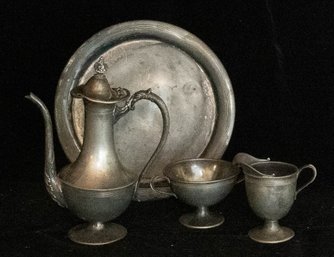 Antique Colombia Quadruple Plate Tea Set