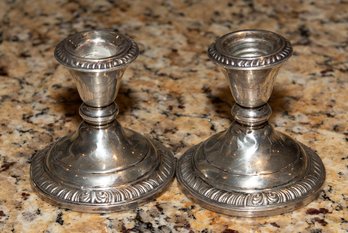 Frank M. Whiting Sterling Weighted Candlesticks 470 Total Grams