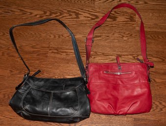 Clarks Black Leather And Tyler Rodan Red Purses