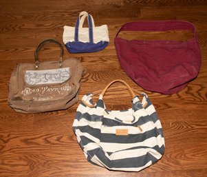 L.L. Bean Lands End And Paris Canvas Totes