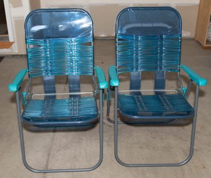 Vintage Vinyl Jelly Tube Lawn Chairs