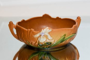 1938 Roseville Pottery Gardinia Double Handled Low Bowl 361-8