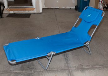 Ostrich Blue Folding Chaise Lounge Chair