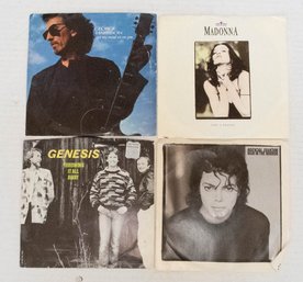 Michael Jackson, Maddona, Genesis And George Harrison 45 Records