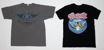 2010 Aerosmith And 2018 Aerosmith Air Force One Band T-shirts