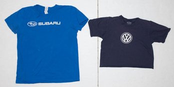 Cutoff  VW Logo Tee Size Medium And Subaru Logo Tee Size Medium