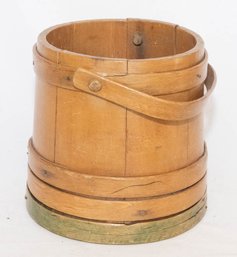 Antique Primitive Wood Firkin Bucket