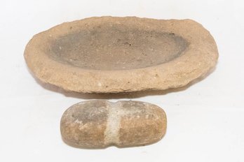 Native American Friction Grinding Stone