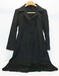 Vintage Young Girls Black Long Coat