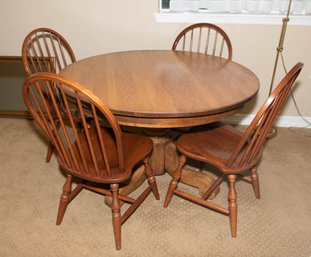 Round Oak Table And Chairs