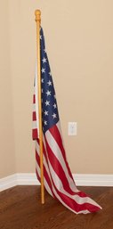 American Flag 59' Wood Pole