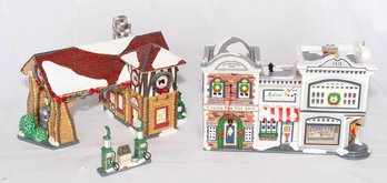 Dept. 56 Snow Village Last Stop Gas And Center For The Arts