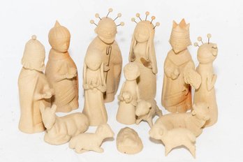 Clay Pottery Nativity Set