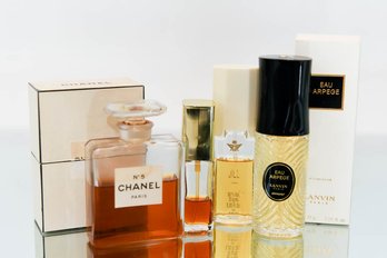 Vintage Perfumes, Including Chanel Number Five Lanvin And Jill