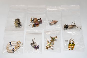 Lot Of Eight Drop And Post Earrings
