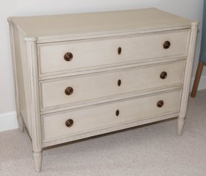 Frontgate Etienne Three Drawer Chest In French Linen