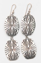 Stamped Sterling Silver Dangle Earrings 19.77g