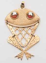 1960s  Sarah Coventry Articulated Frog Necklace Pendant