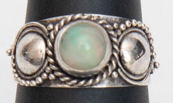 Ethiopian Welo Opal Ring In Sterling Silver Size 6