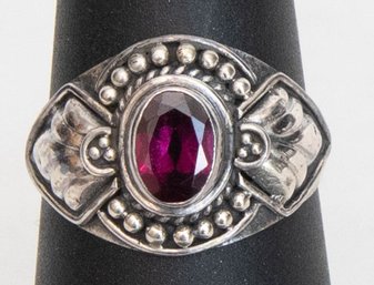 Orissa Rhodolite Garnet Ring In Sterling Silver Size 7