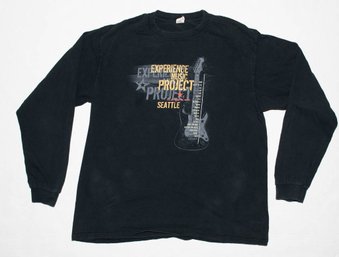 Experience Music Project Seattle Graphic Black Long Sleeve Shirt Size XL