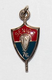 Josten's 1976 Senior Charm Key Initialed